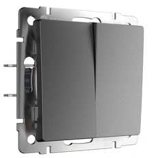 Изображение Перекрестный выключатель двухклавишный (графит матовый) W1123064